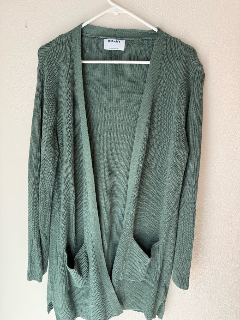 Old Navy Women's Sage Green Open-Front Cardigan